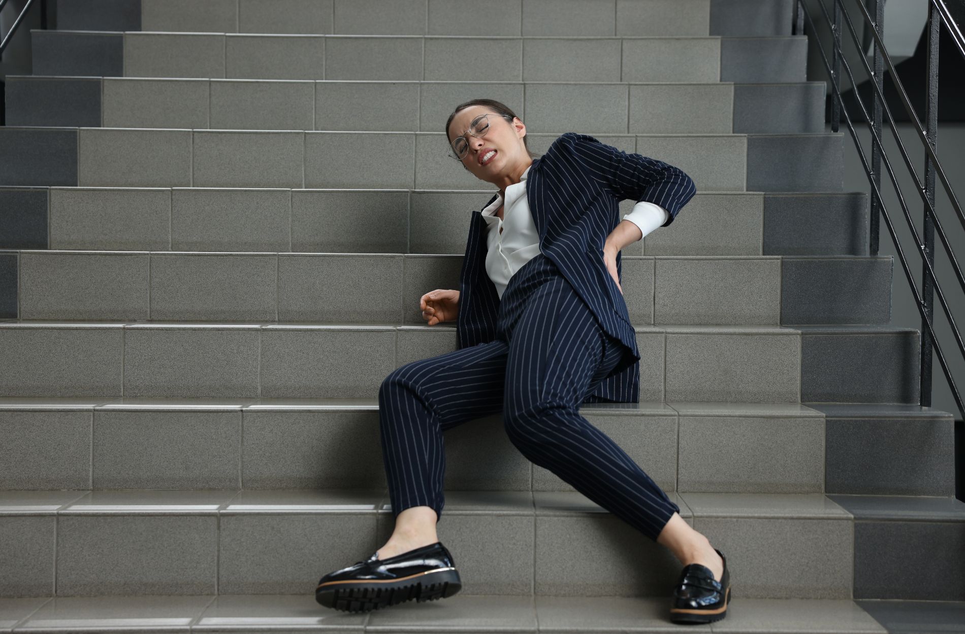 Slip & Fall accident scene in Bellevue, Washington with wet floor hazard
